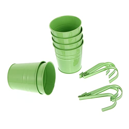 NOLITOY 6st Hängender Blumeneimer Aus Zinn Kleiner Metalleimer Blumentöpfe Für Den Außenbereich Hängender Blumenständer Blumenampel Blumentopf Wandtopf Metall Eisen Draussen Hängender Topf von NOLITOY
