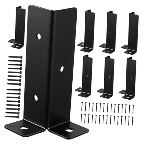 NOLITOY 8 Sätze Teiliges Eisen Pfostenanker Basis für Holzgeländer und Pergola Wetterfeste und Langlebige Metall Pfostenstütze für Terrasse Garten und Veranda Einfache Befestigung Robuste NOLITOY 8 Sätze Teiliges Eisen Pfostenanker Basis für Holzgeländer und Pergola Wetterfeste und Langlebige Metall Pfostenstütze für Terrasse Garten und Veranda Einfache Befestigung Robuste von NOLITOY