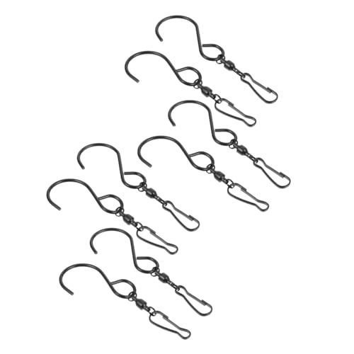 NOLITOY 8 Stück Teiliges Drehbare Metallhaken Stabiler Aufhänger für Blumentöpfe Laternen Vogelfutterspender und Windspiele Wetterfest Vielseitig Einsetzbar im Garten und Außenbereich von NOLITOY