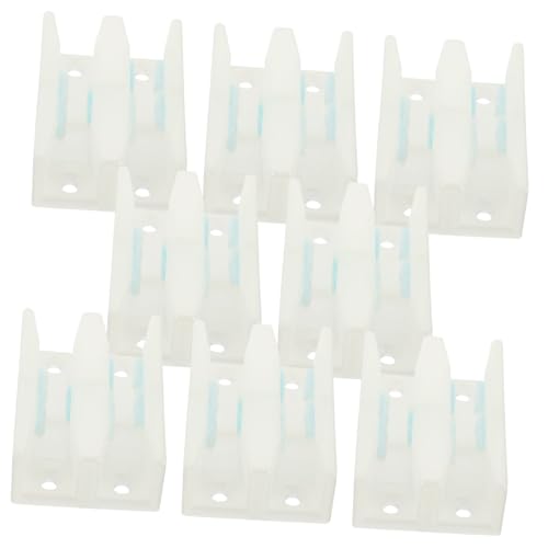 NOLITOY 8 Stück Teiliges Kunststoff Bodenschiene für Schiebetür Glas Schiebetür Bodenführung Langlebiger Glas Tür Positionierer für Duschkabinen Stabiler und Präziser Türroller Ersatzteil von NOLITOY