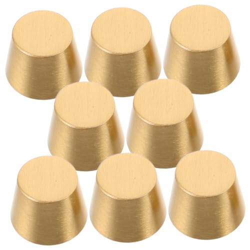 NOLITOY 8 Stück Teiliges Messing Füße für Holztabletts Konische Riser Bases Stabile Schmuckbox Hardware rutschfeste Display Tablett Beine Vielseitig für und Präsentationsflächen von NOLITOY