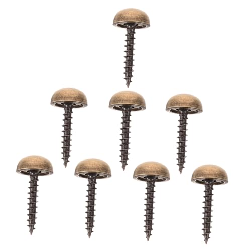 NOLITOY 8 Stück Teiliges Messing Schraubenkappen mit Dekorativen Abdeckungen Korrosionsbeständig Langlebig für Spiegel Möbel und Vielseitige Dekoration Bronzefarben von NOLITOY