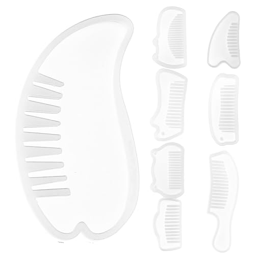 NOLITOY 8 Stück Teiliges Silikonform Epoxidharz Gießen Flexible Waschbare DIY Gießform für Individuelle Kämme Langlebige nicht Klebende Silikonformen mit Feiner Detailstruktur für von NOLITOY