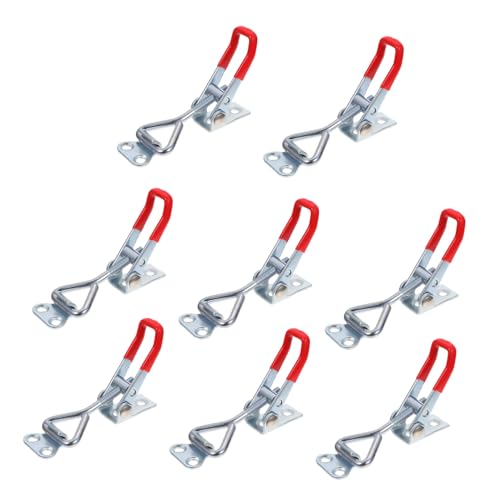 NOLITOY 8 Stück Teiliges Verstellbares Toggle Latch aus Verzinktem Eisen Schneller Kistenverschluss und Zugverschluss Robuste Box und Schrankklemme für Türen Deckel Gehäuse Langlebige von NOLITOY