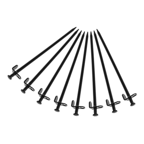NOLITOY 8 Stück Teiliges Zelt Heringe aus Robustem Carbonstahl Lang Extra Dicke Bodenanker für Camping Outdoor Strand Schnee und Rasen Hohe Haltekraft Widerstandsfähig gegen Verformung von NOLITOY