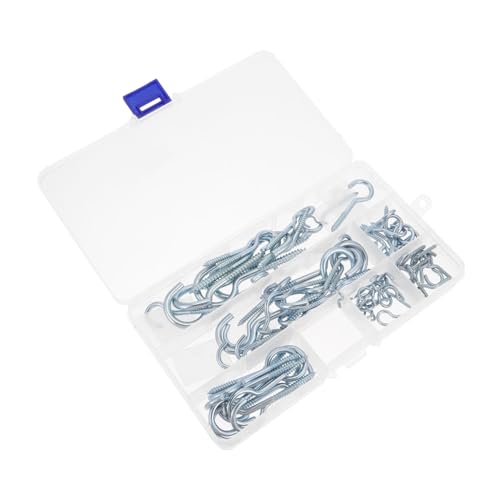 NOLITOY 80 Stück Teiliges Schraubhaken aus Verzinktem Abgehängte Deckenhaken mit Fragezeichenform Robust und Installieren für Haushaltsaufbewahrung und Hängekörbe NOLITOY 80 Stück Teiliges Schraubhaken aus Verzinktem Abgehängte Deckenhaken mit Fragezeichenform Robust und Installieren für Haushaltsaufbewahrung und Hängekörbe von NOLITOY