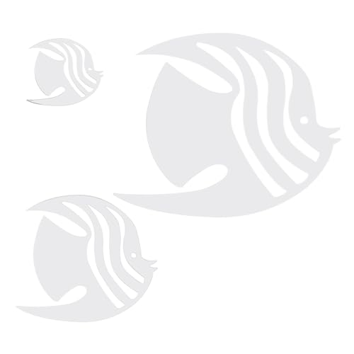 NOLITOY Acryl Spiegel Wandtattoo Tropische Fisch Wandsticker Selbstklebend Robust Dekor Wohnzimmer Schlafzimmer Badezimmer Mehr Raum und Licht von NOLITOY