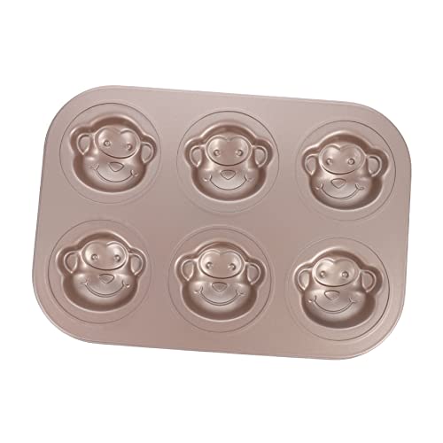 NOLITOY Kuchenform 3d-tier-keksform Silikonformen Zum Backen Mini Pappbecher Kuchen Backformen Cupcake-dose Tierische Süßigkeitenform Affenkuchenform Kohlenstoffstahl Madeleine Kerze von NOLITOY