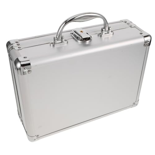 NOLITOY Aluminium Werkzeug Aufbewahrungsbox mit Schlüssel Stoßfest Samtgepolstert Vielseitiger Organizer für Mikrofone Elektronik Recorder und Dokumente Tragbar mit Ergonomischem Griff von NOLITOY