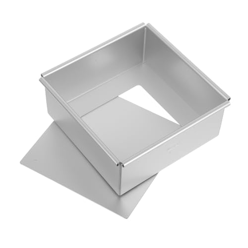 NOLITOY Aluminiumkäsekuchenplatte Käsekuchenformen zum Backen Gebäckformen Backform Käsekuchenform aus Aluminium Quadratkäsekuchen -Pfanne Tablett Käseform Aluminiumlegierung Silber von NOLITOY