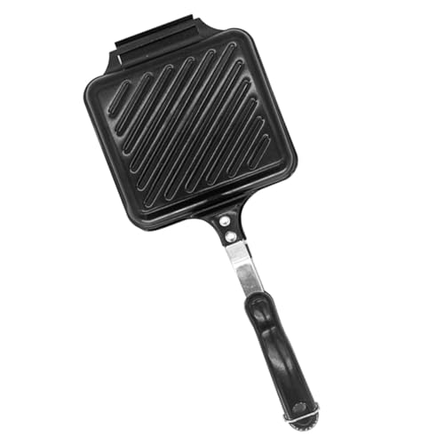 NOLITOY Antihaft Sandwich Backform Doppelheizung Vielseitige Toast und Eierpfanne für Frühstück Langlebig für Haushalt Geeignet für Sandwiches Waffeln Steaks und Desserts von NOLITOY