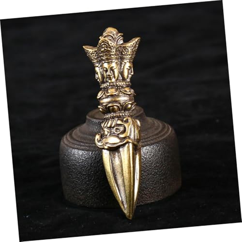 NOLITOY Antike Vajra Pestle Figurine Messing Kunsthandwerk Desktop Dekoration Stabile Buddhistische Ornament für Zuhause und Büro von NOLITOY