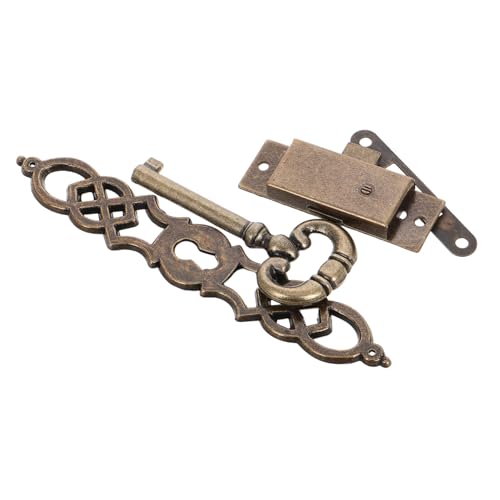 NOLITOY Antikes Metall zylinderschloss für Standuhr Langlebiges Uhrentür zubehör DIY mechanik Vintage Stil Robuste Metallbeschläge Personalisierbar für Nostalgische Uhrenprojekte von NOLITOY