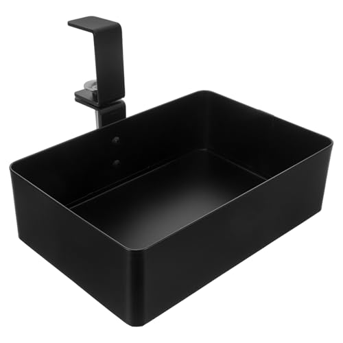 NOLITOY Aufbewahrungsbox Aus Metall: Schublade Anklemmen – Verstecktes Aufbewahrungsregal Schreibtisch – Drehbarer Organizer – Installation Ohne Bohren – Platzsparendes von NOLITOY