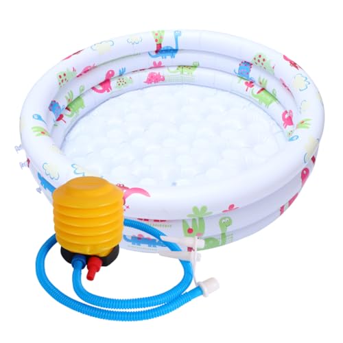 NOLITOY Aufblasbares Schwimmbecken Für Junge Mädchen Cartoon-Muster Anti-rutsch-Design Material Mit Pumpe Zum Spielen Und Kühlen Im Sommer von NOLITOY