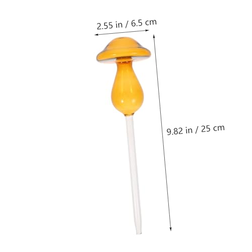 NOLITOY Automatischer Pilz bewässerer aus Transparentem Glas Selbstbewässernde Pflanzenkugel für Zimmerpflanzen Langes Design für Einfache Bodenbefestigung Dekoratives Zufällige Farbe von NOLITOY