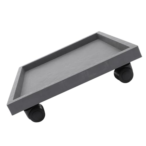 NOLITOY Blumentopf Tablett Pflanzentopfwagen Zauberer Pflanzenständer Auf Rädern Pflanzgefäße Für Freilandpflanzen Pflanzgefäß Mit Rädern Blumenknopfschale Mit Rädern Drinnen Groß Grau Pp von NOLITOY