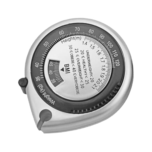 NOLITOY Bmi Körpermaßband mit Anzeige Flexibles Langlebiges Abs pvc Maßband Einziehbar Tragbar für Taillen Körperfettmessung Geeignet für Zuhause und Praxis Leicht und Kompakt von NOLITOY