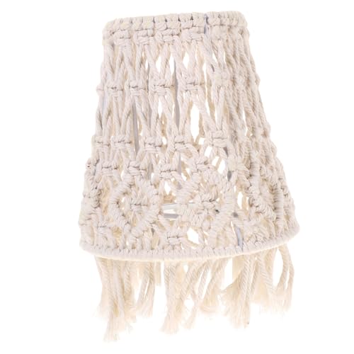 NOLITOY Bohemian Lampenschirm aus Handgeflochtenem Baumwollseil Kompakt Lampenschirm für Kleine Tischlampen Augenschonend Einfach zu Montieren Geeignet für Wohnzimmer Schlafzimmer Hotel von NOLITOY