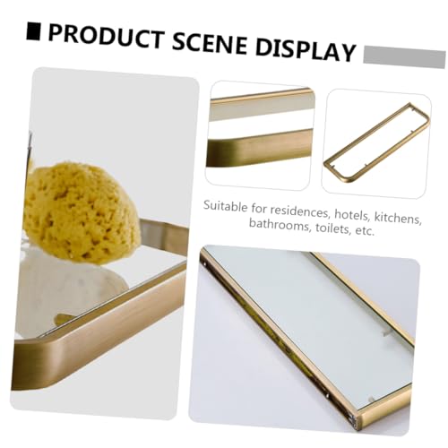 NOLITOY Brass Wandregal Glasablage Badregal Rostfrei Langlebig Minimalistisch Modernes Design für Badezimmer Küchen Wohnzimmer Organizer NOLITOY Brass Wandregal Glasablage Badregal Rostfrei Langlebig Minimalistisch Modernes Design für Badezimmer Küchen Wohnzimmer Organizer von NOLITOY