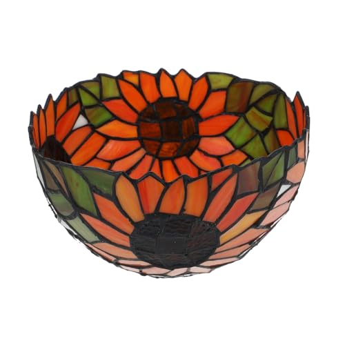 NOLITOY Bunter Glaslampenschirm Delikater Deckenlampen abdeckung für Lampenfassung Stilvoller Lampenglas schirm zur Wohnraumdekoration und Staubschutz von NOLITOY