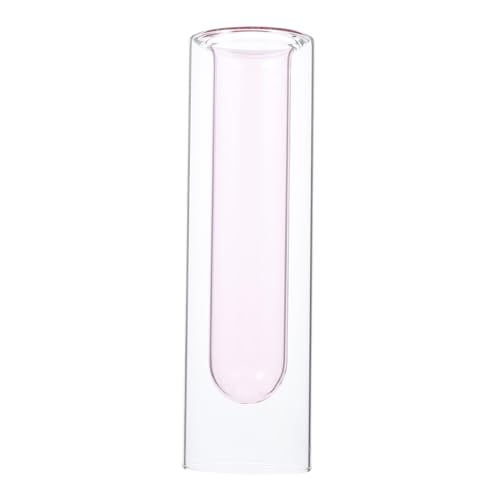 NOLITOY Buntglasvase Farbig Anlage Gläser Röhren Becher Hydroponik Für Pflanzen Reagenzglasvase Vase Ornament Reagenzglas-blumenvase Aus Glas Rohrblumenvase Moderne Vase Rosa von NOLITOY