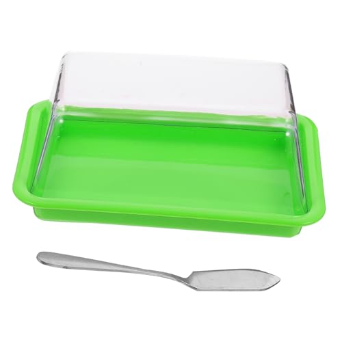 NOLITOY Butterdose mit Deckel und Messer BPA luftdichter Aufbewahrungsbehälter für Butter und Käse Elegantes Küchen Serviertablett in Grün NOLITOY Butterdose mit Deckel und Messer BPA luftdichter Aufbewahrungsbehälter für Butter und Käse Elegantes Küchen Serviertablett in Grün von NOLITOY