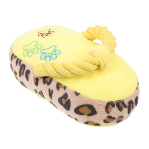 NOLITOY Cartoon Hausschuh Hundespielzeug Plüsch Kau Interaktives Beißspielzeug für Haustiere zur Zahnreinigung und Beschäftigung in Gelb NOLITOY Cartoon Hausschuh Hundespielzeug Plüsch Kau Interaktives Beißspielzeug für Haustiere zur Zahnreinigung und Beschäftigung in Gelb von NOLITOY