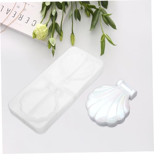 NOLITOY DIY Silikonform Muschel Spiegel Form Silikon Gießform für DIY Basteln Leicht Entformbar Tragbar für Handgemachte Kosmetikspiegel Zubehör von NOLITOY