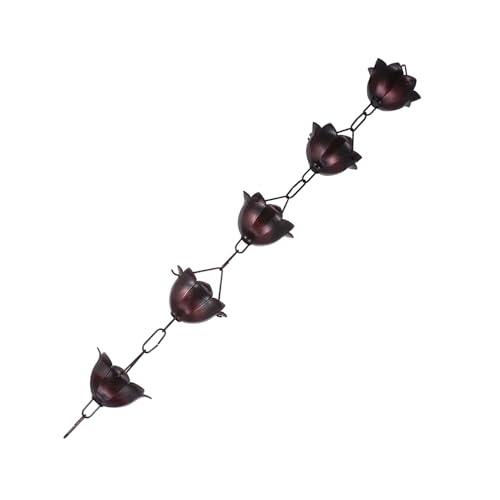 NOLITOY Dekorative Regenkette aus Metall mit Blumenform Rostbeständig für Dachrinnen und Garten Wasserführung für Haus und Terrasse NOLITOY Dekorative Regenkette aus Metall mit Blumenform Rostbeständig für Dachrinnen und Garten Wasserführung für Haus und Terrasse von NOLITOY