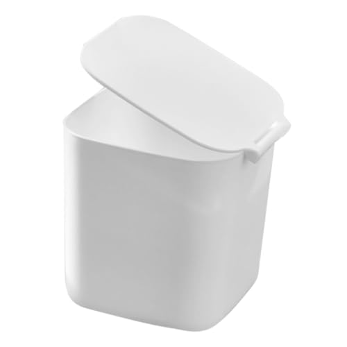 NOLITOY Desktop Mülleimer mit Deckel Mini Abfalleimer für Schreibtisch Küche Wohnzimmer und Büro Robuster für Täglichen Gebrauch Platzsparend und Einfach zu Reinigen von NOLITOY