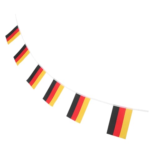NOLITOY Deutschland Flaggen girlande Mini Wimpel Polyester Leicht Wiederverwendbar für Party Garten Deko Kompakt Geeignet für Garten Terrasse Fenster Bars Sportclubs von NOLITOY