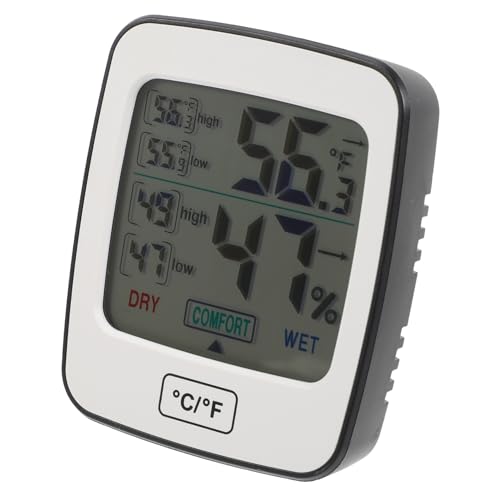NOLITOY Digitales Hygrometer mit Großem Display Präzises Temperatur Feuchtigkeitsmessgerät für Innenräume Multifunktional mit Kalender und Uhrzeit Geeignet für Zuhause Büro und NOLITOY Digitales Hygrometer mit Großem Display Präzises Temperatur Feuchtigkeitsmessgerät für Innenräume Multifunktional mit Kalender und Uhrzeit Geeignet für Zuhause Büro und von NOLITOY