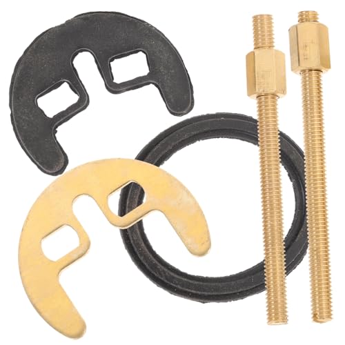 NOLITOY Doppeltes Kupfer Montagezubehör für Küchenarmaturen Langlebige Lockerungsmutter Robustes Wasserhahn Befestigungsset mit Gummidichtung Geeignet für Waschbeckenarmaturen von NOLITOY