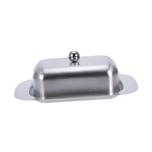 NOLITOY Edelstahl Butterdose mit Deckel Rostfrei mit Rutschfestem Boden zur Frischhaltung Stilvolle Butterplatte für Küche und Käse Modernes Design Langlebig und Leicht zu Reinigen NOLITOY Edelstahl Butterdose mit Deckel Rostfrei mit Rutschfestem Boden zur Frischhaltung Stilvolle Butterplatte für Küche und Käse Modernes Design Langlebig und Leicht zu Reinigen von NOLITOY