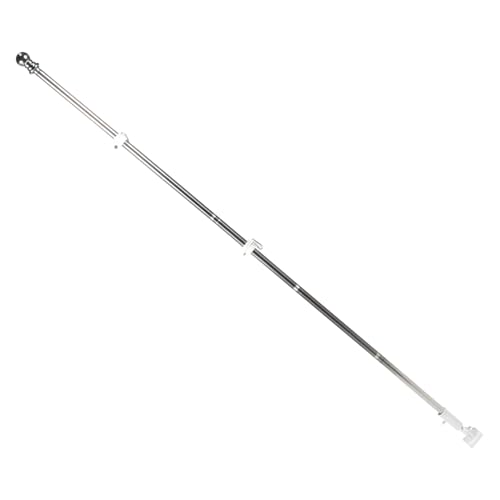 NOLITOY Edelstahl Fahnenmast Set mit Segmenten Inkl Weißem Sockel und Fahnenringen Wetterbeständig Stabil für Außenbereich Einfache Installation für Verschiedene Flaggen Geeignet von NOLITOY