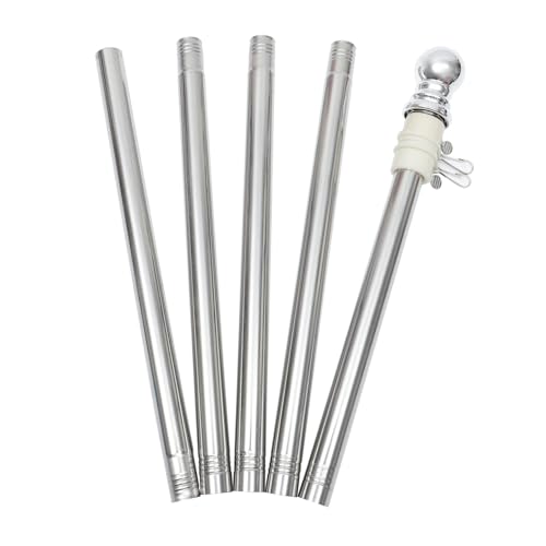 NOLITOY Edelstahl Fahnenmast mit Drehbarem Anti Wind Ring Wetterfester Outdoor Fahnenhalter für Garten und Terrasse Praktisches Flaggenständer Zubehör Rostfrei und Langlebig von NOLITOY