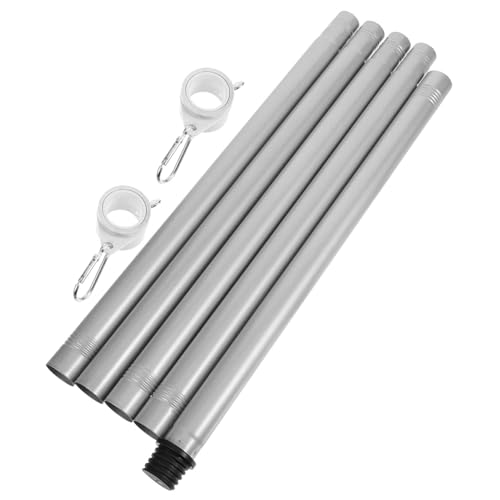 NOLITOY Edelstahl Fahnenmast mit Drehbarem Ring Rostfrei Stabiler Fahnenstab für Garten und Haus Wetterbeständig Abnehmbar und Verdrehungssicher Langlebiger Außen flaggenmast von NOLITOY