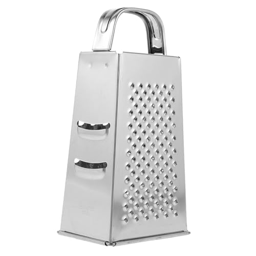 NOLITOY Edelstahl Gemüsereibe Seitig Multifunktionaler Gemüseschneider mit Scharfen Klingen für Schneiden Hobeln Reiben und Schälen Handlich und Sicher für Kartoffeln Gurken und von NOLITOY