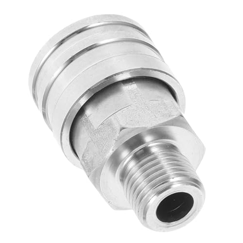 NOLITOY Edelstahl Schnellverbinder Hochdruck Wasseranschluss Sprühdüse Adapter für Hochdruckreiniger Gartenschlauch Zubehör mit Auslaufsicherer Präziser Gewindeverbindung von NOLITOY