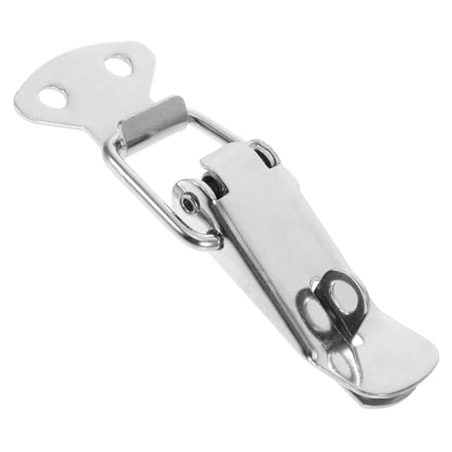 NOLITOY Edelstahl Spannverschluss mit Federverschluss und Schlossloch Vielseitiger Kistenverschluss für Werkzeugkoffer Gepäck und Holzkisten Robust Schnell zu Öffnen Langlebig und von NOLITOY
