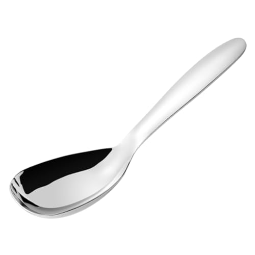 NOLITOY Edelstahl Suppenlöffel Lebensmittelecht Großer Servierlöffel Küchenutensil Robust für Haushalt und Picknick Vielseitig Einsetzbar Sicher für Erwachsene von NOLITOY