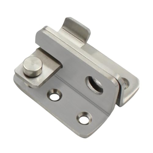 NOLITOY Edelstahl Türbolzen Türsicherungsschloss Robust Verschleißfest Einfach zu Montieren für Haus und Tor Vielseitiger Türriegel mit Schraubenhalterung Links oder Rechts Montierbar von NOLITOY