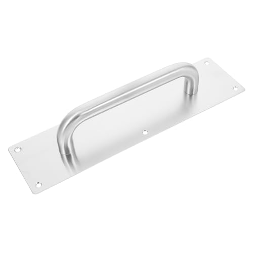 NOLITOY Edelstahl Türgriff mit Platte Langlebig Stabile Konstruktion Rostfrei für Feuerschutztüren Gewerblich und Persönlich Vielseitig Einsetzbar Große Metall Türgriffplatte Robust von NOLITOY