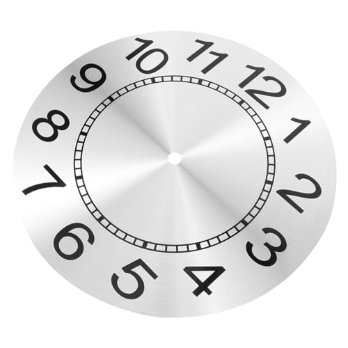 NOLITOY Ersatz Wanduhr Ziffernblatt Aluminium DIY Uhr Mechanismus Design für Kreative Uhrenprojekte für Zuhause und Büro Langlebig und von NOLITOY