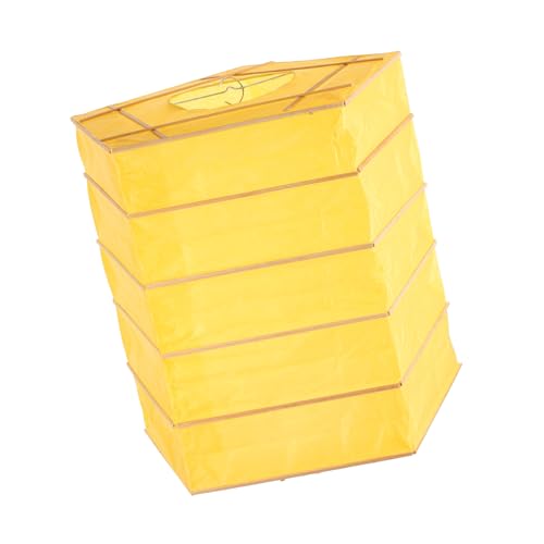 NOLITOY Faltbarer Papierlampenschirm Quadratisch Langlebiger Lampion deckenlampenschirm aus Papier Installieren Wandlicht Zubehör für Hotel und Wohnräume von NOLITOY