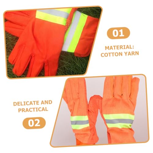 NOLITOY Feuerfeste Hitzebeständige Rettungshandschuhe mit Reflexstreifen Atmungsaktiv Verschleißfest für Outdoor einsätze und Notfallrettung Einheitsgröße für Männer und Frauen von NOLITOY