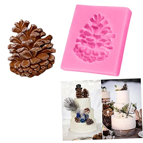 NOLITOY Fondantformen aus Silikon Tannenzapfen Kuchenform Backform aus Silikon Silikonformen kuchenform aus silikon Tannenzapfen-Fondantform Textur Kiefernzapfen Fondant-Kuchen Schimmel von NOLITOY