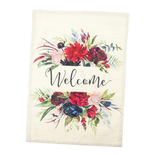 NOLITOY Gartenflagge aus Polyester mit Blumenmuster Wetterfeste Willkommensflagge für Außenbereich Saisonale Dekoration für Garten Terrasse und Rasen Einfach zu Befestigen Sommerliches NOLITOY Gartenflagge aus Polyester mit Blumenmuster Wetterfeste Willkommensflagge für Außenbereich Saisonale Dekoration für Garten Terrasse und Rasen Einfach zu Befestigen Sommerliches von NOLITOY