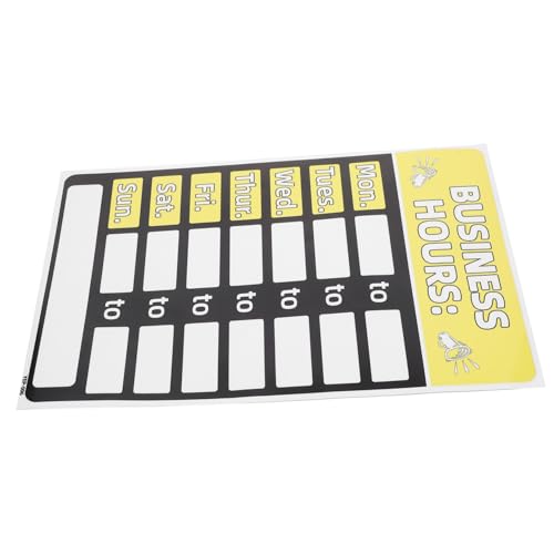 NOLITOY Geschäftszeiten Schild Selbstklebend Wetterfest Abwischbar Langlebiges PVC Lesbar für Laden Büro Geschäft Öffnungszeiten Anzeige Praktisches Öffnungsschild NOLITOY Geschäftszeiten Schild Selbstklebend Wetterfest Abwischbar Langlebiges PVC Lesbar für Laden Büro Geschäft Öffnungszeiten Anzeige Praktisches Öffnungsschild von NOLITOY